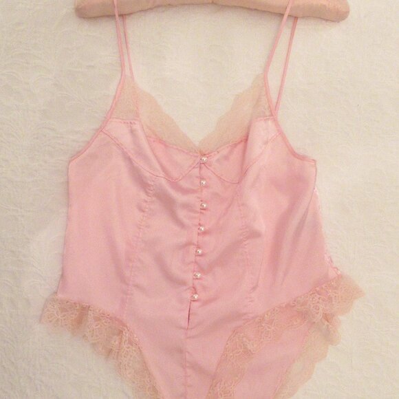 Vintage Dominique Satin Teddy Romper Panties M - Picture 6 of 10